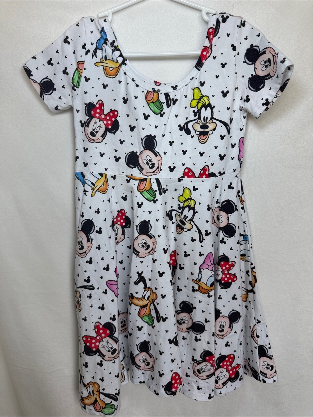 7/8 Wild Rich Kids Twirl Dress with Colorful Disney Character Faces